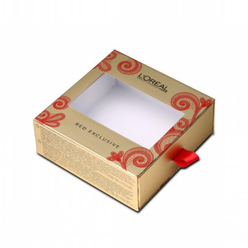 Sliding Drawer Eyelash Box With Ribbon Handle